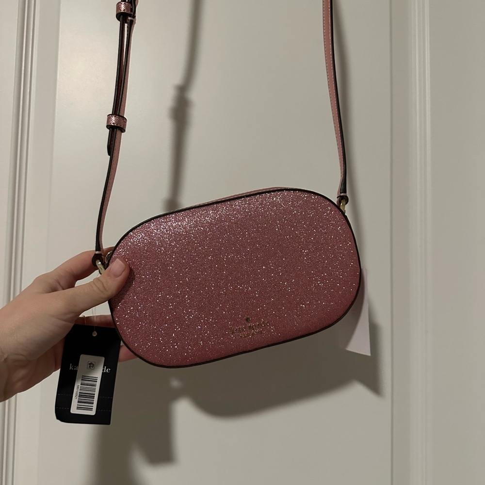 Kate Spade Mini Sparkle Glitter Crossbody NWT Pink